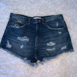 High waisted Zara jean shorts
